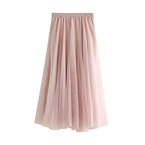 SotRong Tüllrock Lang Damen Elegant Elastisch Hohe Taille Mesh Plissee Maxirock Ballett Hochzeit Party Abschlussball Sommerrock Rosa SotRong Tüllrock Lang Damen Elegant Elastisch Hohe Taille Mesh Plissee Maxirock Ballett Hochzeit Party Abschlussball Sommerrock Rosa von SotRong