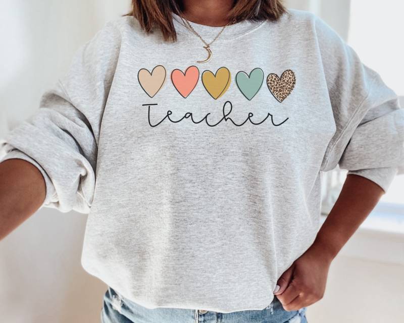 Lehrer Sweatshirt | Boho Lehrerpullover Herbstpullover Geschenk Für Niedliche Lehrpullover Lehrshirt von SotaSimple