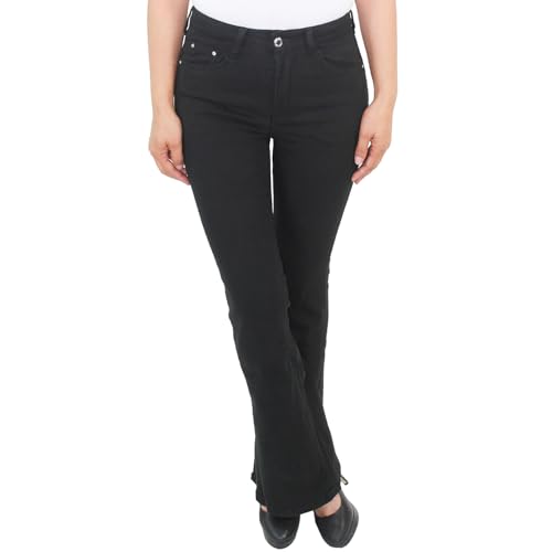 Damen Bootcut Hose Schlaghose Schlagjeans Hüftjeans Hüfthose Flared Jeans in Schwarz oder Weiss von Sotala