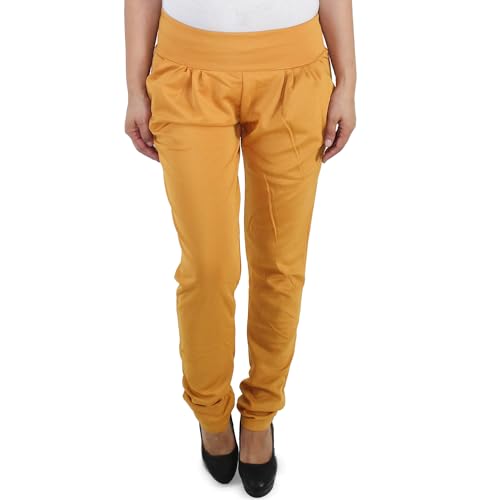 Damen Hose Hüfthose Chino Stoffhose Pants Treggings Seiden Look Stretch Loose von Sotala