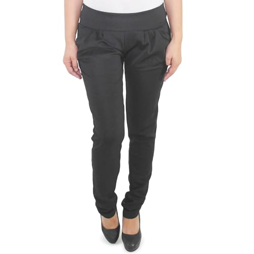 Damen Hose Hüfthose Chino Stoffhose Pants Treggings Seiden Look Stretch Loose von Sotala