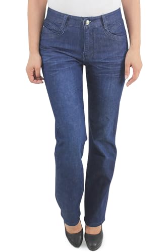 Damen Jeans Hose Gerader Schnitt gerades Bein Straight-Leg Bootcut von Sotala