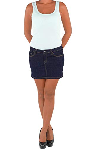 Damen Jeans Minirock Mini Rock Jeansrock Sommerrock Hüft Hüftrock Stretch 297 34 von Sotala
