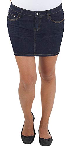 Damen Jeans Minirock Mini Rock Jeansrock Sommerrock Hüftrock Stretch XS/34 von Sotala