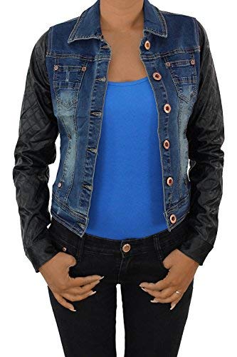 Sotala Damen Lederjacke Kunstlederjacke Damenjacke Jacket Bikerjacke Jeansjacke Jeans S von Sotala