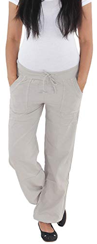 Sotala Damen Leinenhose Baggy Hüfthose Sommerhose Harem Pluder Pump Strand Beige 34 (XS) von Sotala