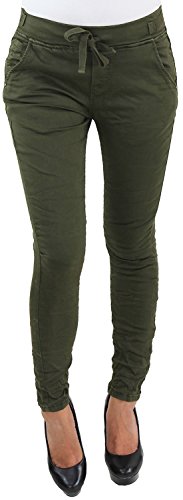 Damen RÖHRENHOSE HÜFT Stretch Slim FIT Chino Skinny Hose IN 2 Farben B 40 (L) von Sotala