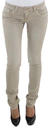 Damen Röhren Skinny Slim Fit Denim Beige Schwarz Hüft Stretch Hose RE-3050 M/38 von Sotala