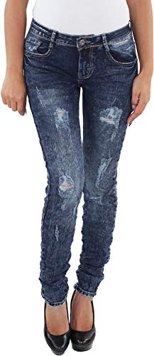 Damen Skinny Hose Hüftjeans Röhrenjeans Hüfthose Slim Fit Jeans Mit Rissen von Sotala