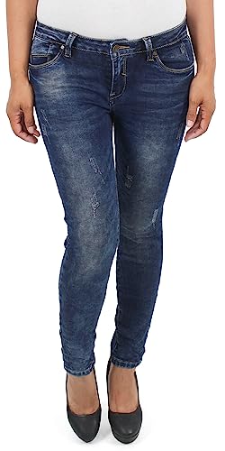 Damen Skinny Rise Hose Hüftjeans Low Waist Röhrenjeans Hüfthose Slim Fit Jeans mit Rissen Blau von Sotala