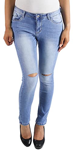 Damen Skinny Rise Hose Hüftjeans Low Waist Röhrenjeans Hüfthose Slim Fit Jeans von Sotala