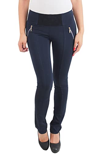 Damen Skinny Röhren Jeggings Leggings Treggings Stoffhose Hüfthose Stretchhose 36 (S) Blau von Sotala