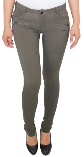 Damen Skinny Röhren Jeggings Treggings Leggings Hose Stoff Stretch Hüfthose Slim Fit bis Übergröße 4XL von Sotala