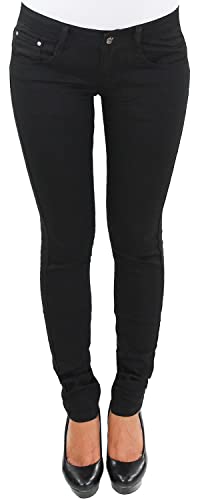 Damen Skinny Röhrenjeans Hüftjeans Hose Stretch Hüfthose Röhren Slim Fit Jeans Schwarz von Sotala