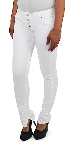 Damen Stretch Röhren Hüftjeans Hose Skinny Slim Fit Röhrenjeans hüftjeans Weiß von Sotala