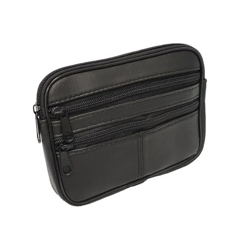 Echt Leder Hüfttasche Gürtelbörse Gürteltasche Bauchtasche Portemonnaie Geldbörse in Schwarz von Sotala