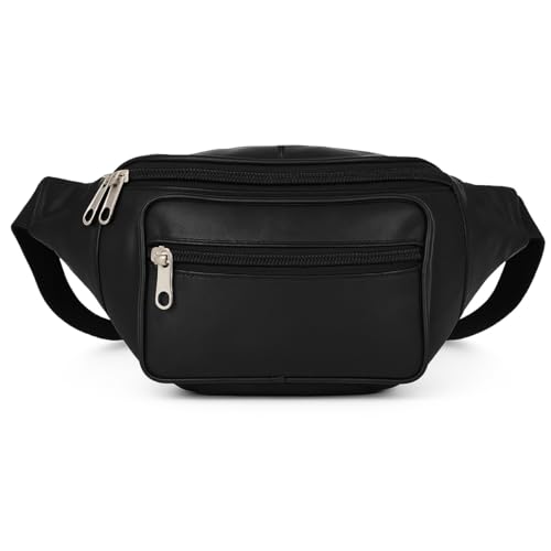 Gürteltasche Bauchtasche Hüfttasche Schwarz Echt Leder Umhängetasche Bag Geldbörse Rindsleder Crossbag von Sotala