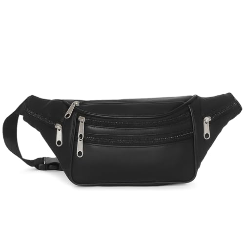 Gürteltasche Bauchtasche Hüfttasche Schwarz Echt Leder Umhängetasche Bag Geldbörse Rindsleder Crossbag von Sotala