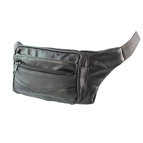Gürteltasche Bauchtasche Hüfttasche Schwarz Echt Leder Umhängetasche Bag Geldbörse von Sotala