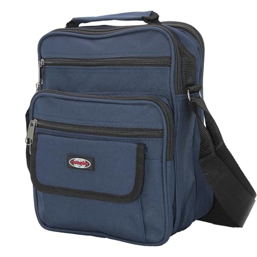 Herren Arbeitstasche Umhängetasche Herrentasche Schultertasche Messenger in Schwarz und Blau von Sotala