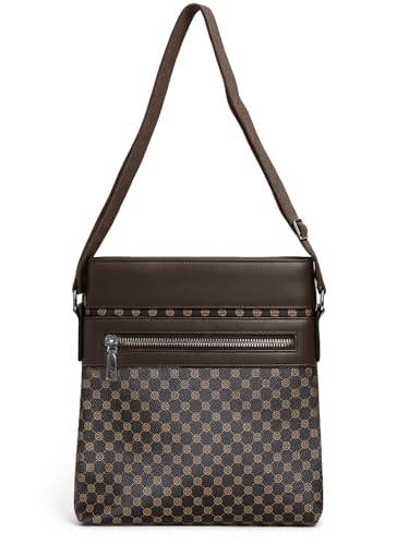 Herren Tasche Umhängstasche Schultertasche Bag Handtasche Messenger Crossbody in Schwarz und Braun von Sotala