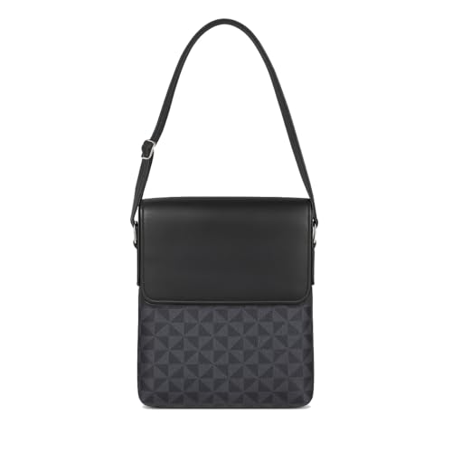 Herren Tasche Umhängstasche Schultertasche Bag Handtasche Messenger Crossbody in Schwarz und Braun von Sotala