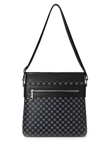 Herren Tasche Umhängstasche Schultertasche Bag Handtasche Messenger Crossbody in Schwarz und Braun von Sotala