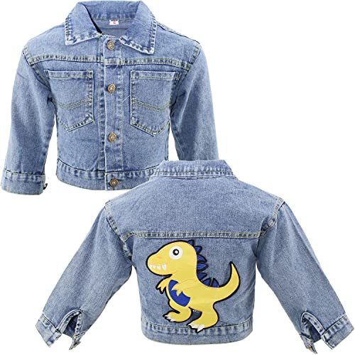 Kinder Jeans Jacke Jeansjacke Denim süßes Logo Jacket Übergangsjacke Blue Sommer von Sotala