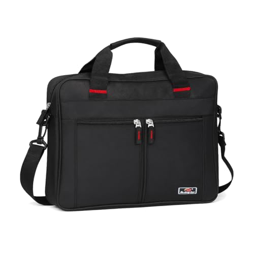 Laptoptasche Herren 15,6 Zoll Schwarz – Business Aktentasche mit Schultergurt – Arbeitstasche Umhängetasche Laptop Messenger Bag – wasserabweisend, leicht & robust Schultertasche Schwarz von Sotala