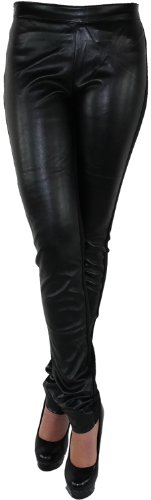 Legging Leggins Jeggins Jeggings Stoff Hüft Röhren Stretch Hose Schwarz 34 von Sotala