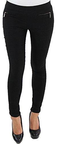 Legging Leggins Jeggins Jeggings Tregging Röhre Röhrenhose Stretch Skinny Hose in 9 Farben Schwarz L/40 von Sotala