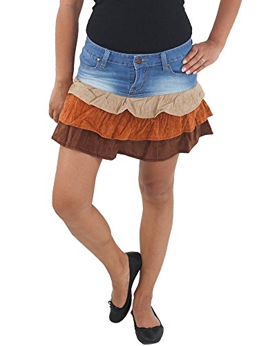 Sommerrock Faltenrock Stufenrock Glockenrock Minirock Strandrock Damenrock Rock XL/42 von Sotala