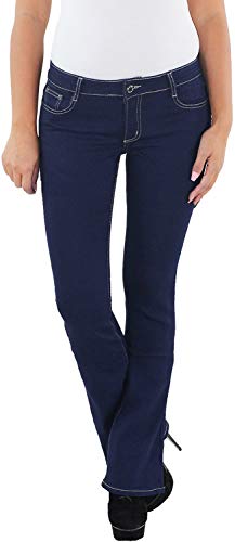 Sotala Bootcut Jeans Schlaghose Damen Stretchhose Flared Hose Damenhose Blau A XS (34) von Sotala