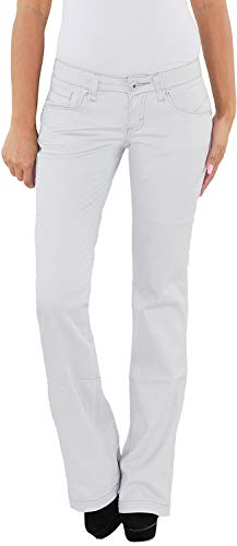 Sotala Bootcut Schlaghose Jeans Damen Stretchhose Flared Hose Damenhose Grau A S (36) von Sotala