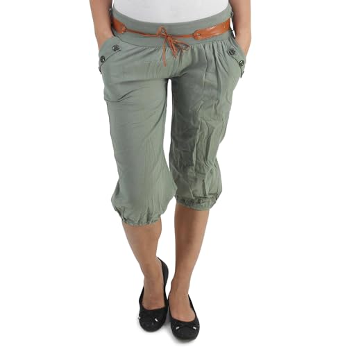 Sotala Damen 3/4 Capri Harems Aladin Pluder Pump Hose Baggy Bermuda Chino Shorts Sommer von Sotala