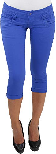 Sotala Damen 3/4 Capri Jeans Stretch Kurze Hose Shorts Bemuda Hüft Sommer Blau A-Blau 38 (M) von Sotala
