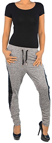 Sotala Damen Aladin Baggy Harem Pump Pumphose Ballon Chino Boyfriend Pluder Sport Jogging Trainings Hose Grau 1127 40/L - 42/XL von Sotala