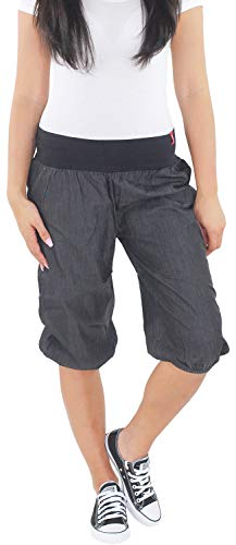 Sotala Damen Aladin Pump Capri 3/4 Kurze Pump Pluder Boyfriend Harem Hose Shorts 34 (XS) von Sotala