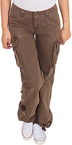 Sotala Damen Baggy Boyfriend Hose Hüfthose Cargo Cargohose von Sotala