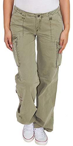 Sotala Damen Baggy Boyfriend Hose Hüfthose Cargo Cargohose von Sotala