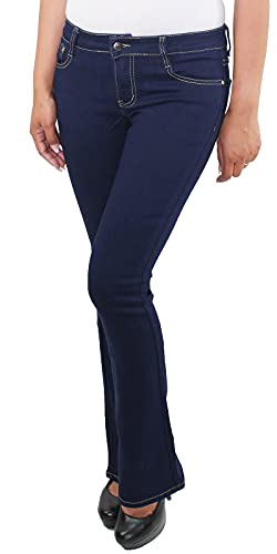 Sotala Damen Bootcut Hose Schlaghose Schlagjeans Hüftjeans Flared Jeans Blau 34 (XS) von Sotala