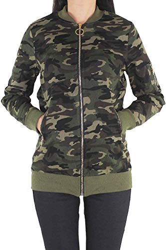 Sotala Damen Camouflage Bomberjacke Fliegerjacke Army Jacke Khaki von Sotala