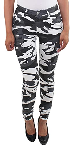 Sotala Damen Camouflage Slim Fit Cargo Hose High Waist Hoher Bund Skinny Röhrenhose von Sotala