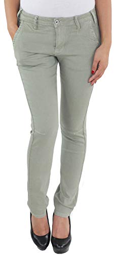 Sotala Damen Chino Skinny Röhren Business Jeans Hose Stretch Hüftjeans Hüfthose Slim Fit Damenhose viele Farben (C) Grün 36 (S) von Sotala