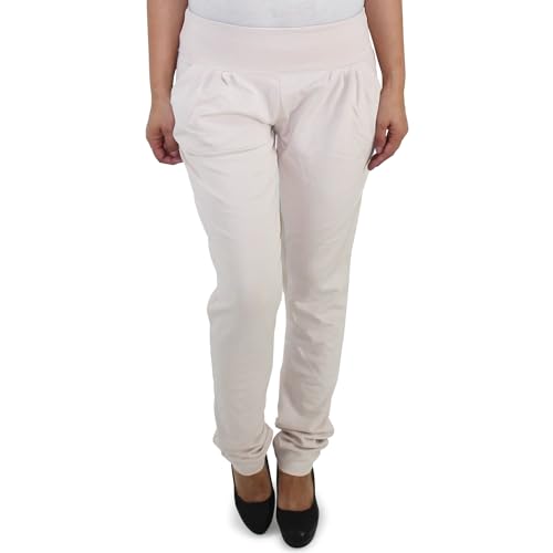 Sotala Damen Hose Hüfthose Chino Stoffhose Pants Treggings Seiden Look Stretch Loose von Sotala