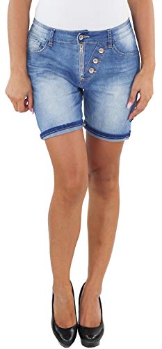 Sotala Damen Hotpants Hot Pants Jeans Shorts Kurze Hose Capri Hüft Stretch Bermuda Sommer Blau A M (38) von Sotala