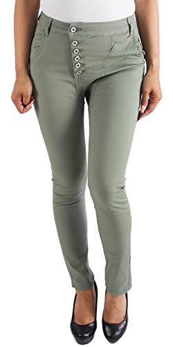 Sotala Damen Hüfthose Stretch Skinny Röhren Slim Fit Baggy Hose Chino Aladin Jeans von Sotala