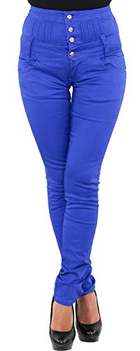 Sotala Damen Jeans Hose Röhrenjeans Skinny Stretchhose Damenhose Hochschnitt Hochbund hoher Schnitt High Waist Grün Beige Rot Blau von Sotala