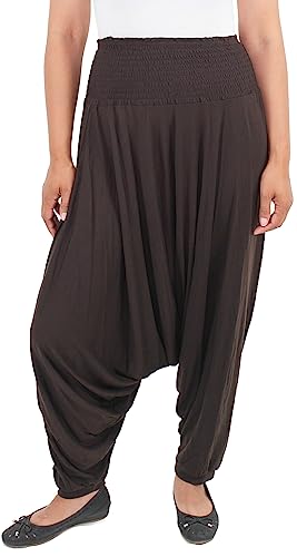 Sotala Damen Pumphose Strandhose Haremshose Hose Aladin Baggy Pluderhose Freizeithose Ballonhose Sommer von Sotala