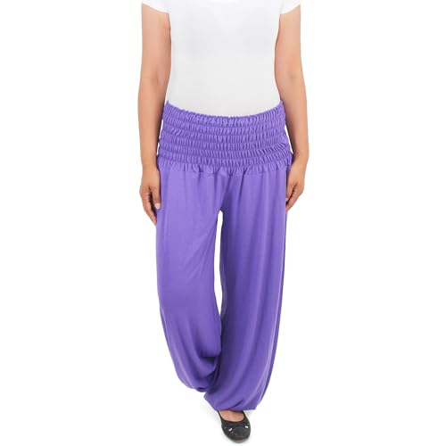 Sotala Damen Pumphose Strandhose Haremshose Hose Aladin Baggy Pluderhose Freizeithose Ballonhose Sommer von Sotala
